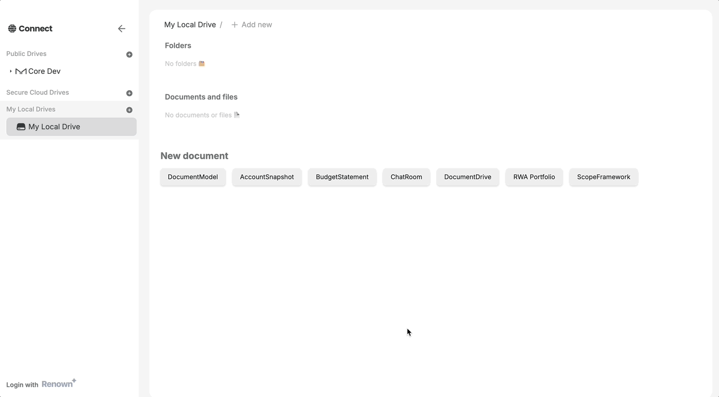 Create New Document Model